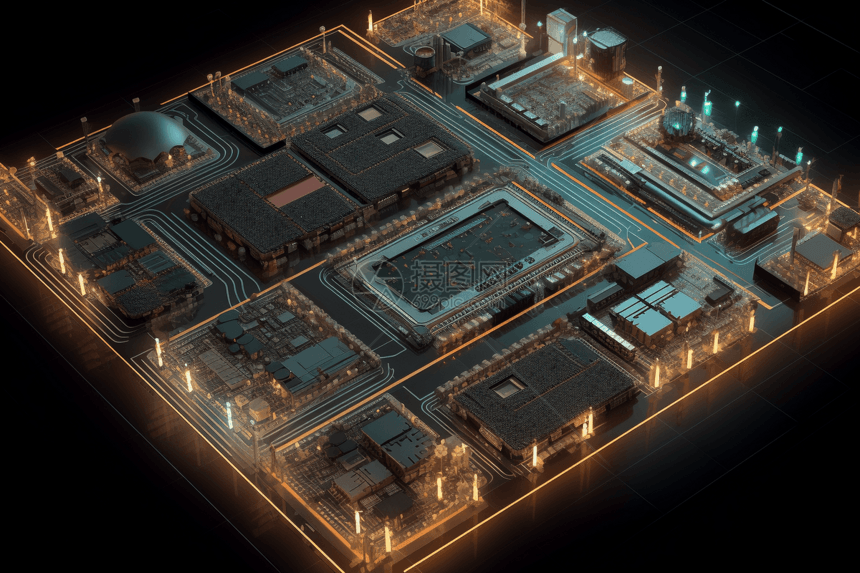 芯片的系统透视图图片
