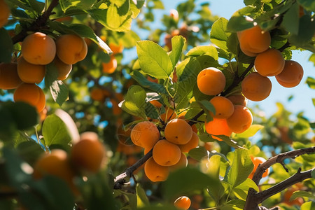 果园里的杏子图片