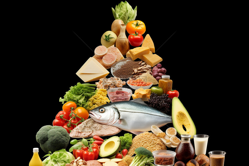 健康的食物金字塔图片