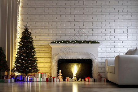 圣诞节的家居装饰背景图片