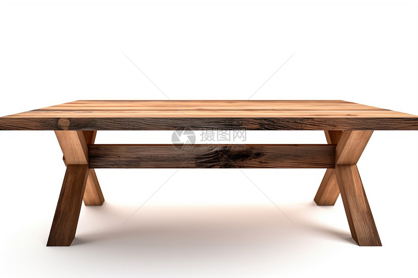 一张长形的木桌图片
