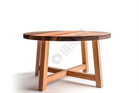 木工安装一个小圆桌插画