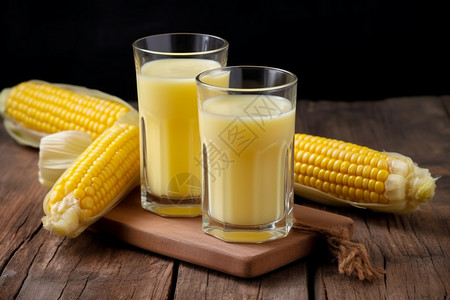新鲜营养的玉米汁图片