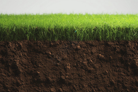 泥土制品绿色草坪和土壤设计图片