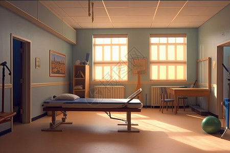 物理治疗一个康复室场景设计图片