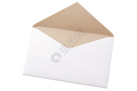 信封打开白色的信封背景