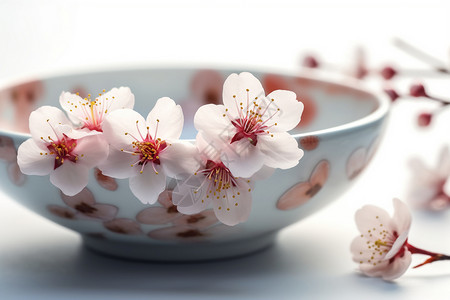 白底美丽素材美丽的樱花设计图片
