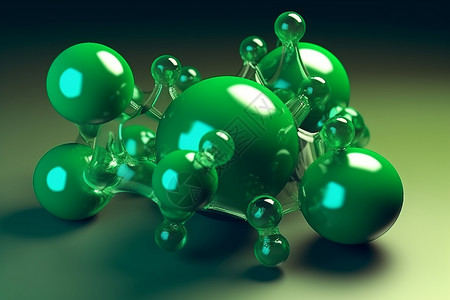 绿色医疗折页分子化学遗传学概念设计图片