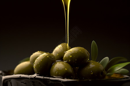 橄榄油和橄榄图片
