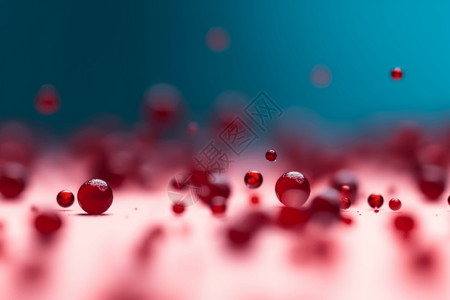 蔓越莓凉茶聚焦小球抽象血液设计图片