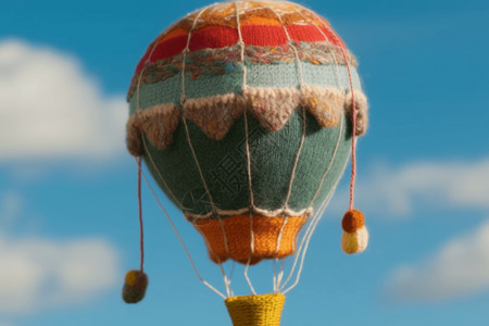 空中漂泊的热气球图片