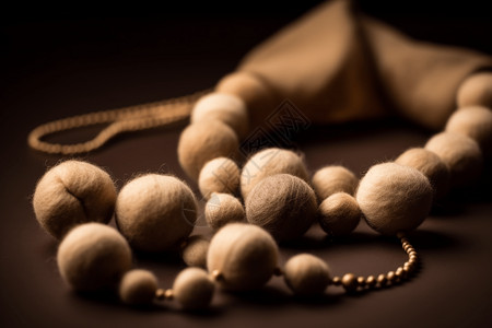 羊毛毡珠宝的精致背景
