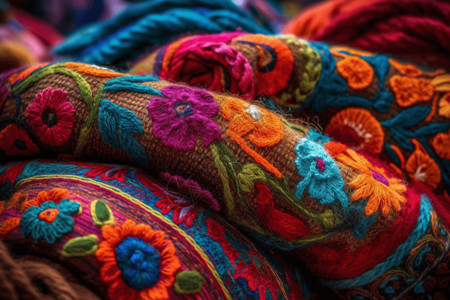色彩斑斓的毯子图片