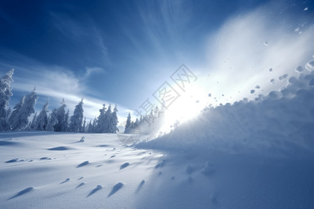 滑雪场背景图片