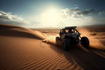 沙丘车辆图背景图片