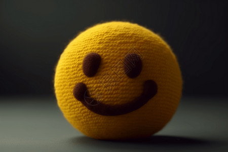 微笑的毛线球背景图片