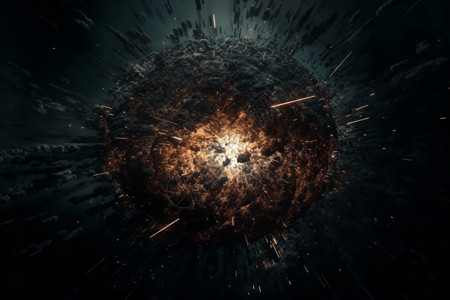 冲击波隧粒子爆炸产生了圆形冲击波背景设计图片