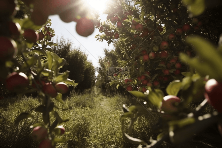 苹果种植园图图片
