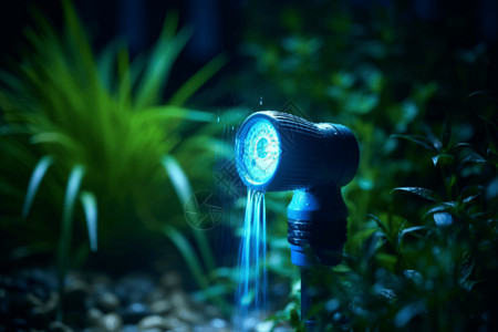 喷泉灯农场智能灌溉系统概念图设计图片