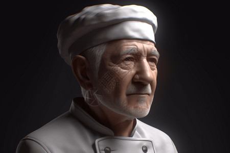 厨师的肖像概念图背景图片