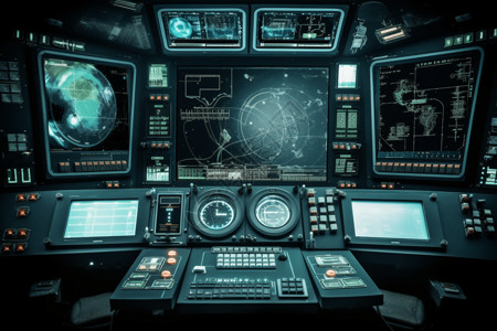 航天器虚拟控制面板概念图图片