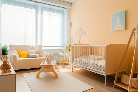 护理婴儿带婴儿床的护理室设计图片