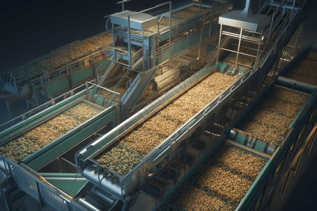 谷物包装分拣和包装新鲜农产品的机器设计图片