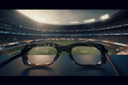 运动用AR眼镜3D概念图背景图片