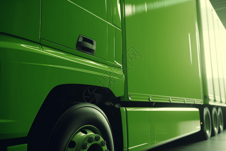 绿色货车物流图片