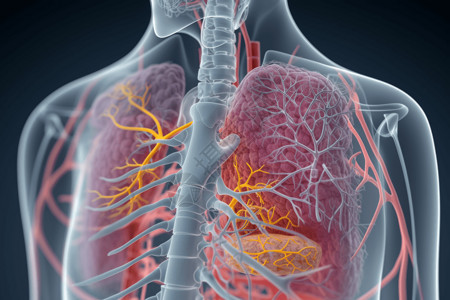 支气管哮喘呼吸系统3D模型设计图片
