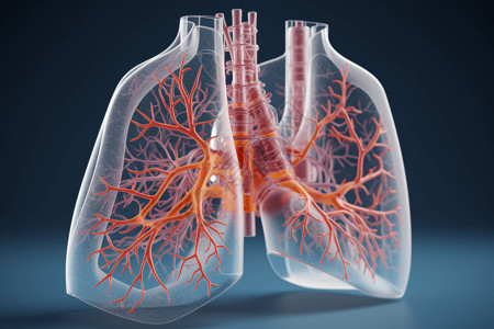 肺部3D模型背景图片