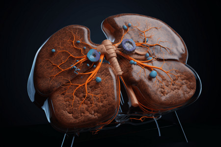 临床医学的肝脏模型设计图片