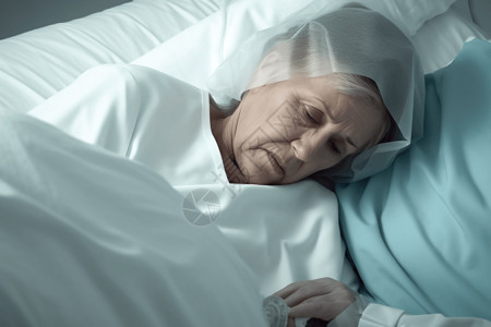 病人躺在病床死亡躺在病床上的病人背景