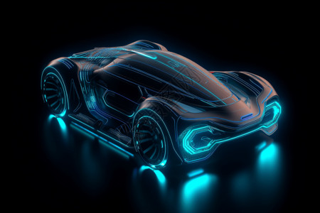 科幻的未来派汽车背景图片