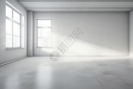 白色混凝土房间高清图片