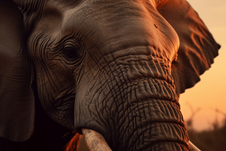 魁梧的大象背景图片