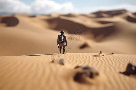 探险帽沙漠里的探险设计图片