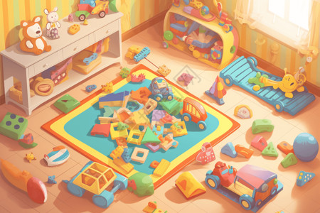 婴儿的游戏房背景图片