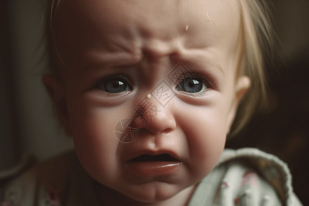 蓝色的眼泪哭泣的宝宝背景