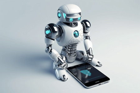 科技感聊天机器人背景图片
