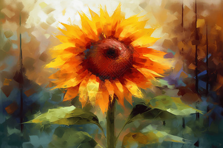 中性背景上的向日葵背景图片