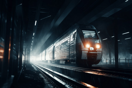 影棚动态动作火车的动态动作镜头设计图片