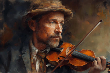 弹小提琴的音乐家背景图片