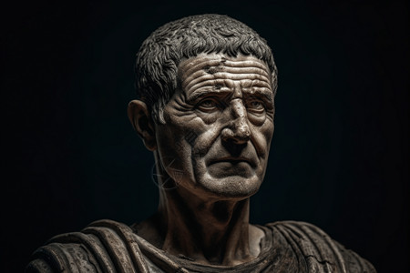 外国男性罗马皇帝肖像插画
