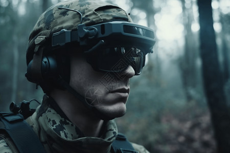 军事迷彩AR技术军事训练眼镜图片背景