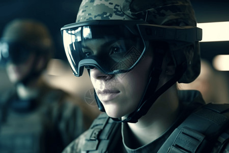 军事应用AR技术军事训练眼镜背景