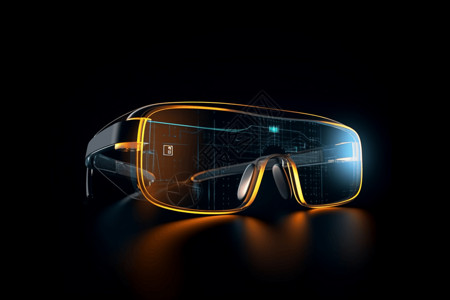 心理学技术眼镜3D概念图背景图片