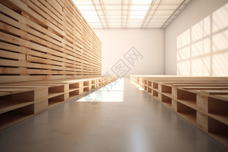 木板厂工厂木材加工厂托盘图设计图片