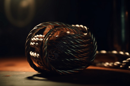 钢丝绳素材起重机钢丝绳的特写图设计图片