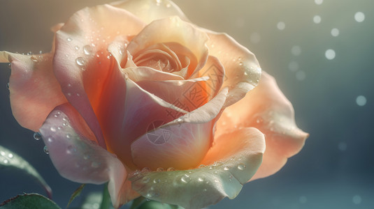 晶莹剔透的玫瑰花图片